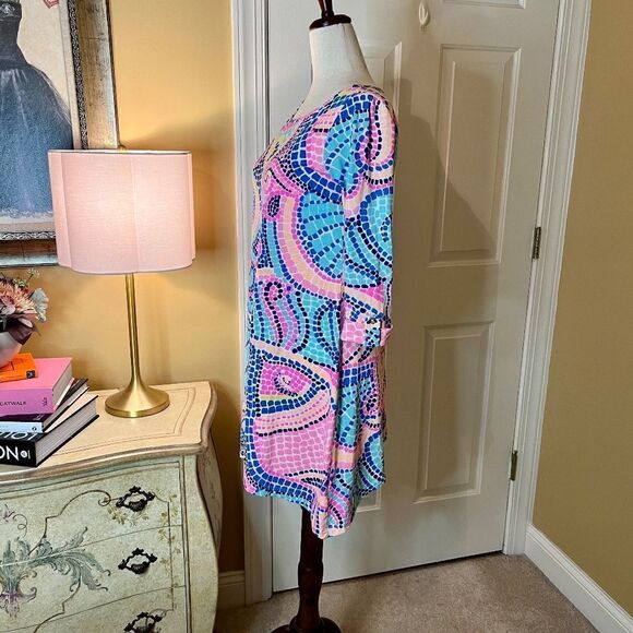 NWOT Lilly Pulitzer Edna Swing Dress in Tile Wave Size XS - Picture 4 of 5
